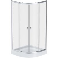 Душевой уголок AM.PM X-Joy Twin Slide 90х90 W88E-205-090MT64 профиль Хром матовый стекло прозрачное — фото 8, Душевые уголки четверть круга