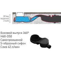 Товар: Душевой лоток Berges B1 Keramik 600 095017 с Черной матовой решеткой - фото 5 Душевой лоток Berges B1 Keramik 600 095017 с Черной матовой решеткой — фото 5, Душевые лотки