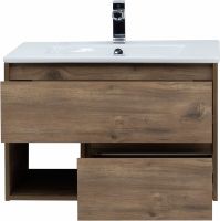 Тумба с раковиной STWORKI Карлстад 75 418862 подвесная Дуб рустикальный — фото 10, Тумбы с раковиной