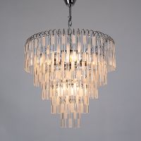 Люстра Artelamp Eliza A1009SP-6CC Белая Прозрачная Хром — фото 2, Люстры