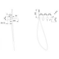 Смеситель для ванны Abber Wasser Kreis AF8130RG Розовое золото — фото 4, Смеситель для ванны