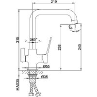 Смеситель для кухни Frap H61 F4361 Хром — фото 2, Смесители для кухни