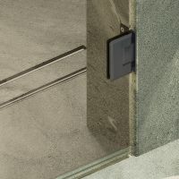 Душевая дверь Maybah Glass MGD-525-6 905x1950 на петлях Черный стекло бронзовое — фото 5, Душевые двери в нишу