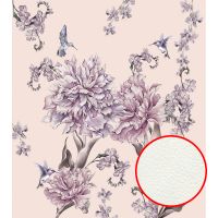 Фреска Ortograf Цветы 33442 Фактура флок FLK Флизелин (2,4*2,7) Розовый/Сиреневый, Цветы — фото 1, Фрески