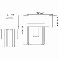 Держатель освежителя воздуха WasserKRAFT Leine Хром арт-K-5045 — фото 3, Держатели освежителя воздуха