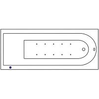 Акриловая ванна Excellent Aurum Slim 170x70 WAEX.AUR17S.AERO.CR с аэромассажем — фото 4, Ванны
