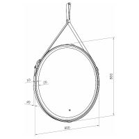 Зеркало Континент Millenium D 800 ЗЛП1378 с подсветкой Коричневое с сенсорным выключателем — фото 16, Зеркала в ванную комнату