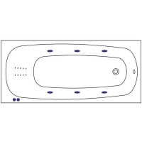 Акриловая ванна Whitecross Layla Slim 170x75 0122.170075.100.LINENANO.CR с гидромассажем — фото 7, Ванны