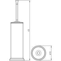 Ершик для унитаза Migliore Fortuna 27723 Хром — фото 2, Ершики для унитаза