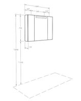 Зеркальный шкаф Aquaton Мадрид 100 1A111602MA010 с подсветкой Белый — фото 3, Зеркальные шкафы в ванную