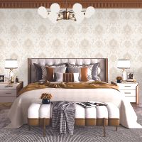 Обои Bernardo Bartalucci Carnazza Винил на флизелине (1,06*10) Белый, Дамаск арт-5058-1 — фото 3, Обои для стен