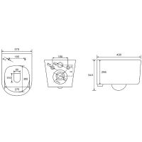 Унитаз Aquatek Мия AQ2004-MB подвесной Черный матовый с сиденьем Микролифт — фото 6, Подвесные унитазы