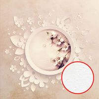 Фреска Ortograf 3D 30746 Фактура бархат FX Флизелин (2,7*2,7) Розовый, Цветы/Абстракция — фото 1, Фрески