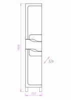 Шкаф пенал Onika Веронэлла 35.11 403563 Белый — фото 3, Мебель для ванной