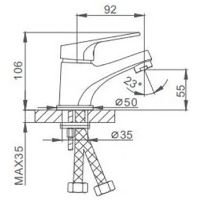 Смеситель для раковины Frap H13 Хром арт-F1013 — фото 4, Смесители для раковины