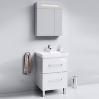 Тумба под раковину Aqwella Нео 60 Neo.01.06 Белая — фото 2, Мебель для ванной