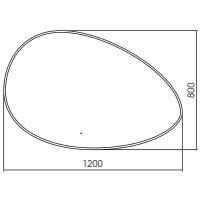 Зеркало Abber Kontur 120 AG6301SCL-1.2 с подсветкой с бесконтактным выключателем и диммером — фото 3, Зеркала в ванную комнату