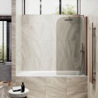 Товар: Шторка на ванну Maybah Glass MGV-612-2 600x1400 поворотная на монопетле Бронза стекло бронзовое матовое - фото 1 Шторка на ванну Maybah Glass MGV-612-2 600x1400 поворотная на монопетле Бронза стекло бронзовое матовое — фото 1, Неподвижные шторки для ванной