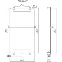 Товар: Электрический полотенцесушитель Allen Brau Infinity 44x80 8.21001.GL зеркальный - фото 7 Электрический полотенцесушитель Allen Brau Infinity 44x80 8.21001.GL зеркальный — фото 7, Электрические полотенцесушители
