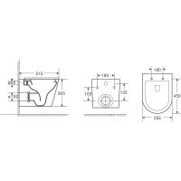 Унитаз WeltWasser Salzbach 043 MT-GR 10000010283 подвесной Серый матовый с сиденьем Микролифт — фото 2, Подвесные унитазы