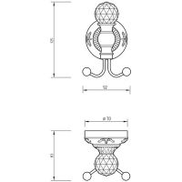 Товар: Двойной крючок Migliore Cristalia 16806 Хром с кристаллом Swarovski - фото 3 Двойной крючок Migliore Cristalia 16806 Хром с кристаллом Swarovski — фото 3, Крючки для полотенец