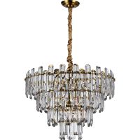 Люстра Divinare Rosie 3511/17 LM-8 Прозрачная Латунь — фото 1, Люстры