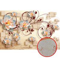 Фреска Ortograf 3D 6658 Фактура бархат золото FX-G Флизелин (2,6*1,69) Бежевый/Разноцветный, Цветы/Геометрия арт-6658 (бархат золото FX-G) — фото 1, Фрески