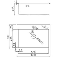 Кухонная мойка Aflorn Premium 60 AF96050W Золотой сатин — фото 3, Кухонные мойки