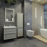 Товар: Зеркало Caprigo Ponza 60 13530-B021 Серое матовое - фото 3 Зеркало Caprigo Ponza 60 13530-B021 Серое матовое — фото 3, Мебель для ванной