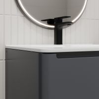 Тумба с раковиной Iddis Edifice 60 EDI60D0i95K подвесная Темно-серая — фото 8, Мебель для ванной