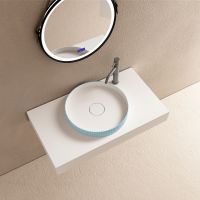 Раковина-чаша Abber Stein 40 AS2604Blau Голубая — фото 3, Раковины накладные