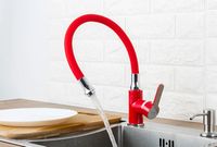 Смеситель для кухни Frap H43 F4043 Красный Хром — фото 9, Смесители для кухни