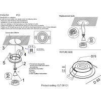 Встраиваемый светильник Crystal Lux CLT 001C1 BL Черный — фото 3, Точечные светильники