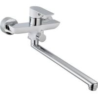 Смеситель для ванны Aquanet Arctic AF520-21СW универсальный Хром Белый — фото 1, Смеситель для ванны