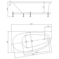 Акриловая ванна Aquatek Eco-friendly Дива 160х90 L DIV160-0000001 без панелей, каркаса и слив-перелива — фото 5, Акриловые ванны