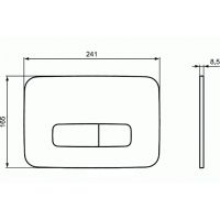 Товар: Клавиша смыва Ideal Standard Oleas M3 R0123AA Хром - фото 2 Клавиша смыва Ideal Standard Oleas M3 R0123AA Хром — фото 2, Кнопки смыва