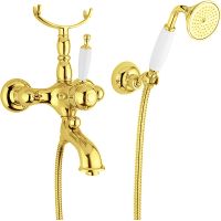Смеситель для ванны Migliore Oxford 19166 с термостатом Золото — фото 1, Смесители