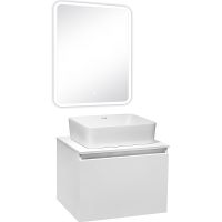 Тумба под раковину Runo Бари 60 00-00001473 подвесная Белая — фото 16, Тумбы под раковину