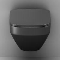 Унитаз AM.PM Inspire V2.0 C50A1700MBSC подвесной Черный матовый с сиденьем микролифт — фото 2, Подвесные унитазы