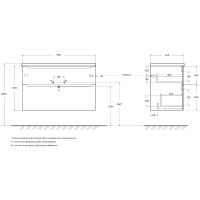 Тумба под раковину BelBagno Etna-H60 100 ETNA-H60-1000-2C-SO-BL-P подвесная Bianco Lucido — фото 19, Тумбы под раковину