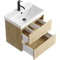 Тумба под раковину Aqwella Astrid 60 AST0106DD подвесная Дуб Давос — фото 2, Мебель для ванной