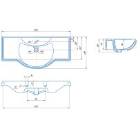 Тумба с раковиной Misty Шармель 105 УТ000001878 Бежевая — фото 6, Мебель для ванной