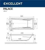 Акриловая ванна Excellent Palace 170x75 WAEX.PAL17.ULTRA.CR с гидромассажем — фото 10, Ванны