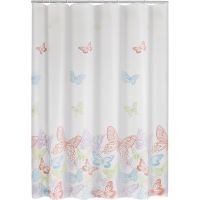 Штора для ванны Ridder Papillon 180х200 3104300 полупрозрачная цветная — фото 1, Шторы для ванной