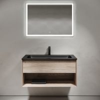 Тумба под раковину Sancos Marmi 1.0 100 MR1.0100EG подвесная Дуб галифакс натуральный — фото 13, Тумбы под раковину