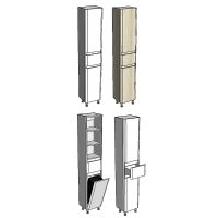 Шкаф пенал Corozo Алабама Z1 35 SD-00000677 с бельевой корзиной Белый — фото 4, Мебель для ванной