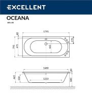 Акриловая ванна Excellent Oceana 180x80 WAEX.OCE18.SOFT.BR с гидромассажем — фото 6, Ванны
