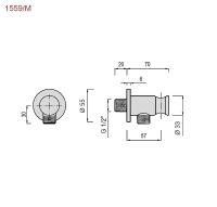 Шланговое подключение Giulini Futuro F1559/M Хром — фото 4, Душевое оборудование. Душевая программа