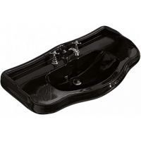 Раковина Kerasan Retro 100 105004 nero*1 Черная блестящая — фото 1, Раковины