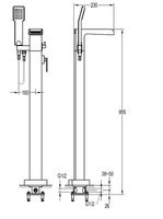 Товар: Смеситель для ванны Omnires Cascade CA4033CR Хром - фото 4 Смеситель для ванны Omnires Cascade CA4033CR Хром — фото 4, Смесители